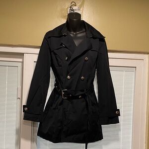 Michael Kors Black Trench Coat with Belt